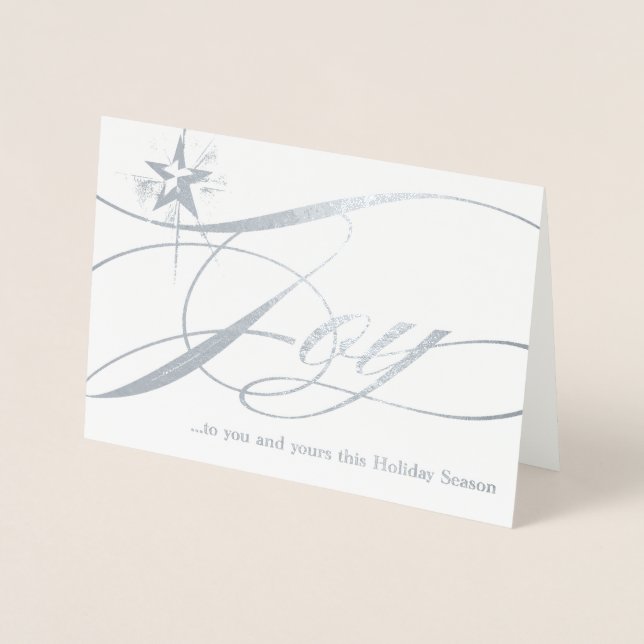 Tarjeta de Navidades de Estrella de Relieve metali (Anverso)