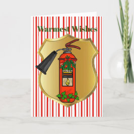 Tarjeta de Navidades de extinguidores de incendios