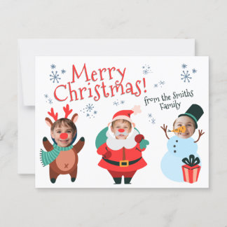 Tarjeta de navidades de Familia personalizada