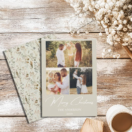 Tarjeta de Navidades de familia rusa | Collage de