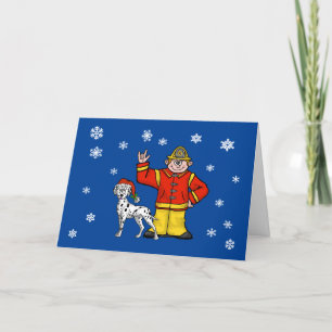 Tarjeta de Navidades de Fireman y Dalmacia