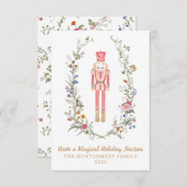 Tarjeta de Navidades de flor de ballet de petaca r