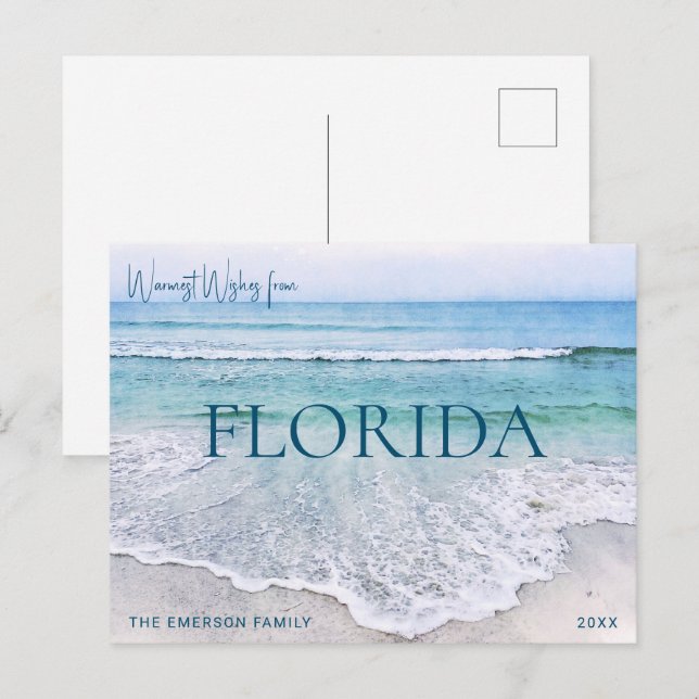 TARJETA DE NAVIDADES DE FLORIDA | POSTAL TEMÁTICO  (Anverso / Reverso)