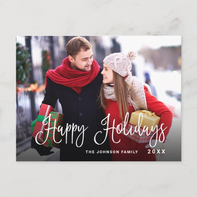 Tarjeta de Navidades de FOTO de las vacaciones fel (Anverso)