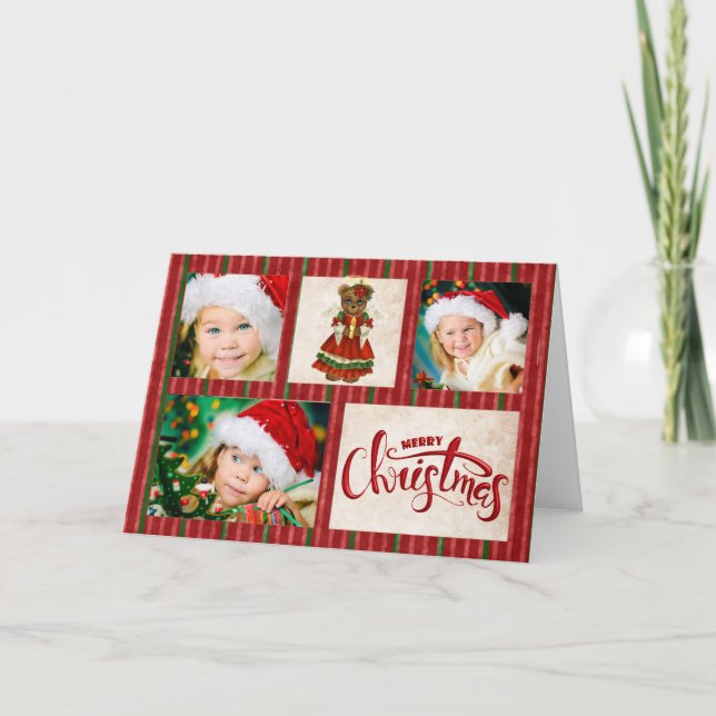 Tarjeta de Navidades de foto de navidades (Anverso)