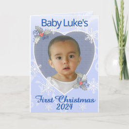 Tarjeta de Navidades de fotografía Baby Boy 1