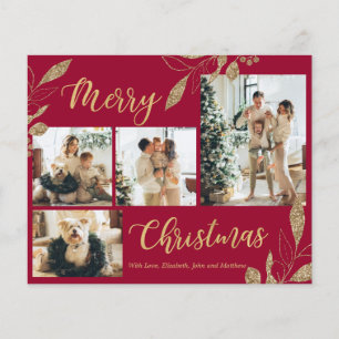 Tarjeta de Navidades de fotografía con elegancia d