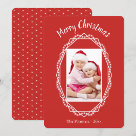 Tarjeta de Navidades de fotografía con parkle de v