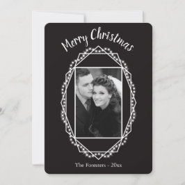 Tarjeta de Navidades de fotografía con parkle de v