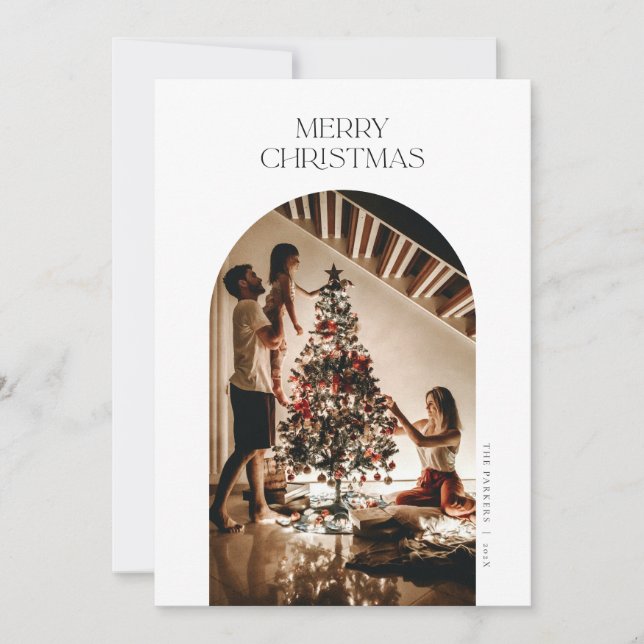 Tarjeta de Navidades de fotografía de arte moderno (Anverso)