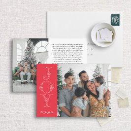 Tarjeta de Navidades de fotografía de caligrafía d