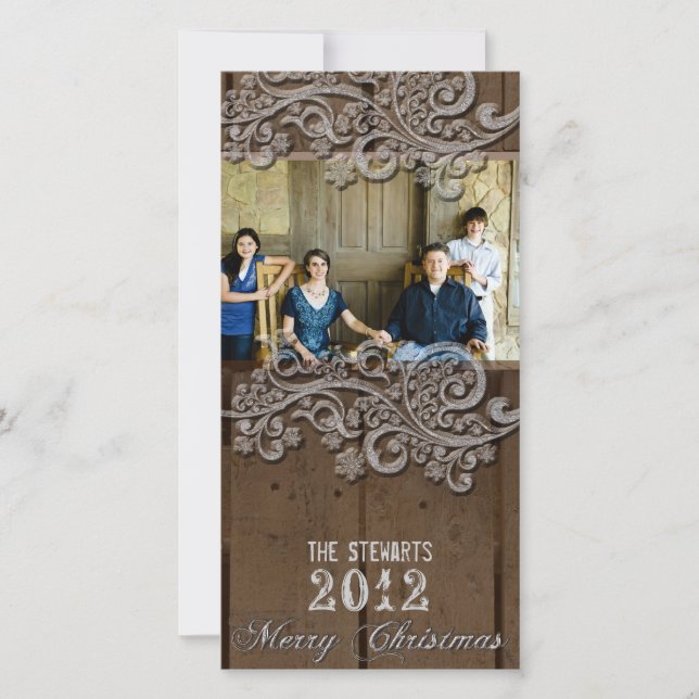 Tarjeta de Navidades de fotografía de campo platea (Anverso)