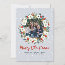 Tarjeta de Navidades de fotografía de familia de n