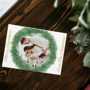 Tarjeta de Navidades de fotografía de familia pers