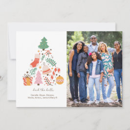 Tarjeta de Navidades de fotografía de la familia D