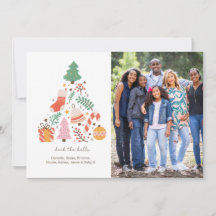 Tarjeta de Navidades de fotografía de la familia D
