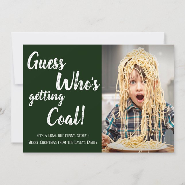 Tarjeta de Navidades de fotografía de la familia G (Anverso)