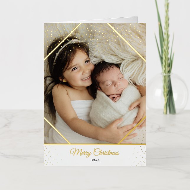 Tarjeta de Navidades de fotografía de la familia S (Anverso)