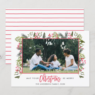 Tarjeta de Navidades de fotografía de límites flor