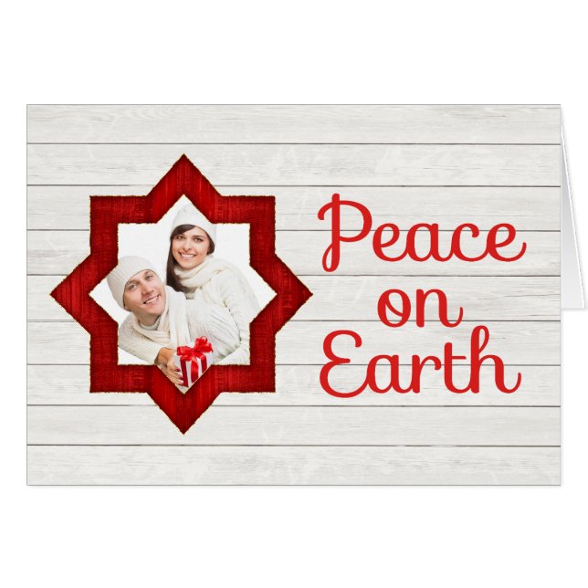 Tarjeta de Navidades de fotografía de país ruso (Anverso (Horizontal))
