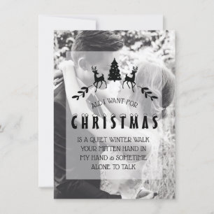 Tarjeta de Navidades de fotografía de pareja román