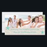 Tarjeta de Navidades de fotografía de playa tropic<br><div class="desc">Tarjeta de Navidades fotográficos de playa tropical con tres fotos. Recortar las fotos en cuadrados. Fácil de personalizar. Tarjeta de Navidades de fotos de playa tropical. Reemplace con su propia foto. Tarjeta de Navidades de fotos de playa tropical. Captura el Espíritu de la Serenidad Marítima con nuestra tarjeta de Navidades...</div>