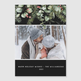 Tarjeta de Navidades de fotografía de presupuesto