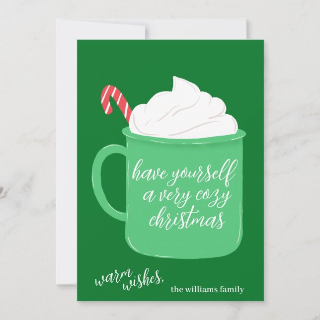 Tarjeta de Navidades de fotografía de recolección  (Anverso)