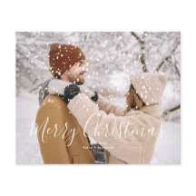 Tarjeta de Navidades de fotografía de superposició