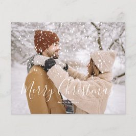 Tarjeta de Navidades de fotografía de superposició