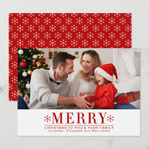 Tarjeta de Navidades de fotografía de tipografía a