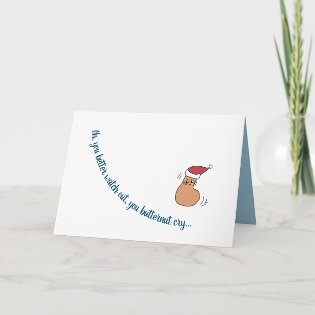 Tarjeta de Navidades de fotografía divertida "Butt (Anverso)