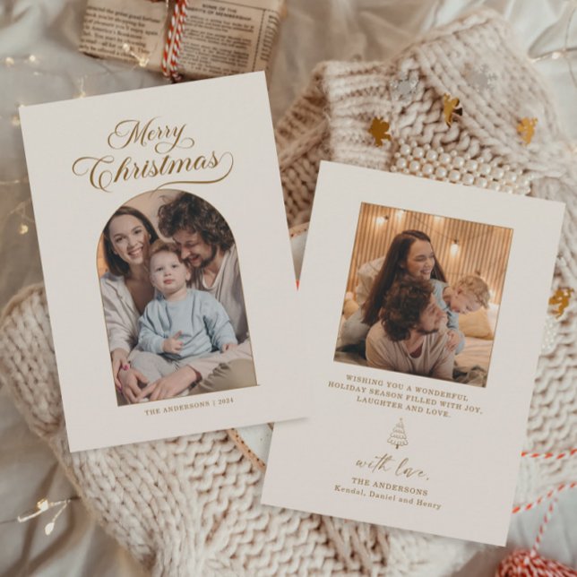 Tarjeta de Navidades de fotografía elegante (Subido por el creador)