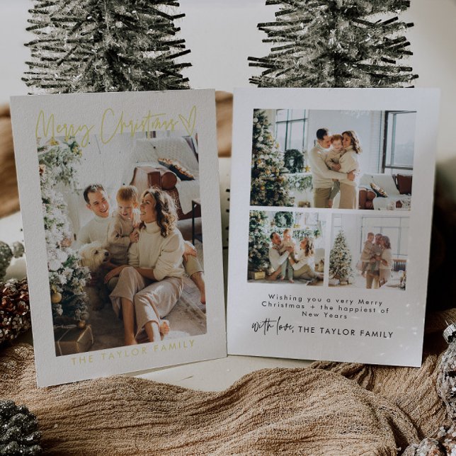 Tarjeta de Navidades de fotografía elegante y mode (Subido por el creador)