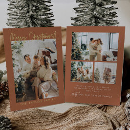 Tarjeta de Navidades de fotografía elegante y mode