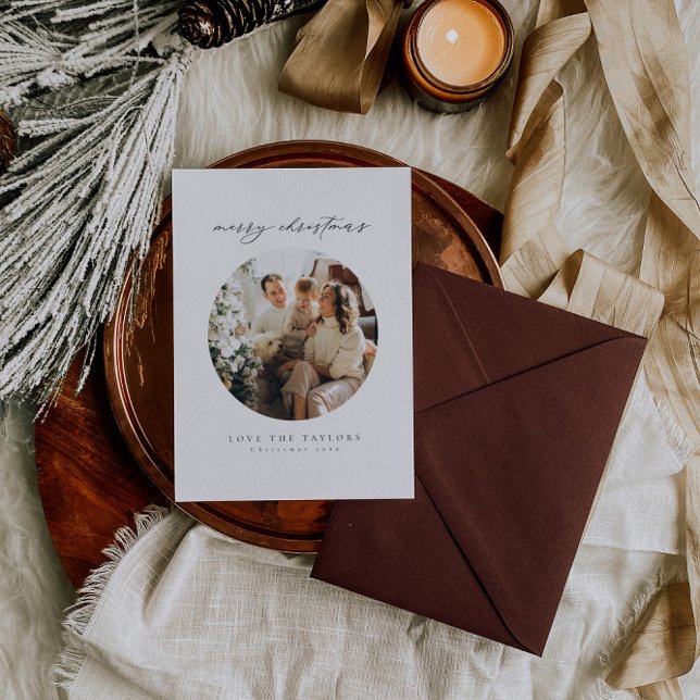 Tarjeta de Navidades de fotografía elegante y senc (Subido por el creador)