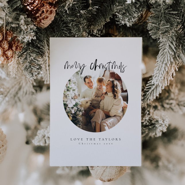 Tarjeta de Navidades de fotografía elegante y senc (Subido por el creador)
