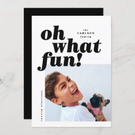 Tarjeta de Navidades de fotografía en bloque de co