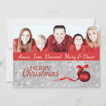 Tarjeta de Navidades de fotografía familiar