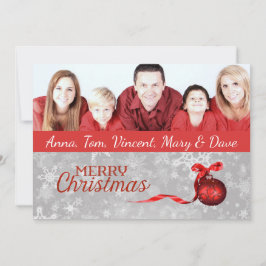 Tarjeta de Navidades de fotografía familiar