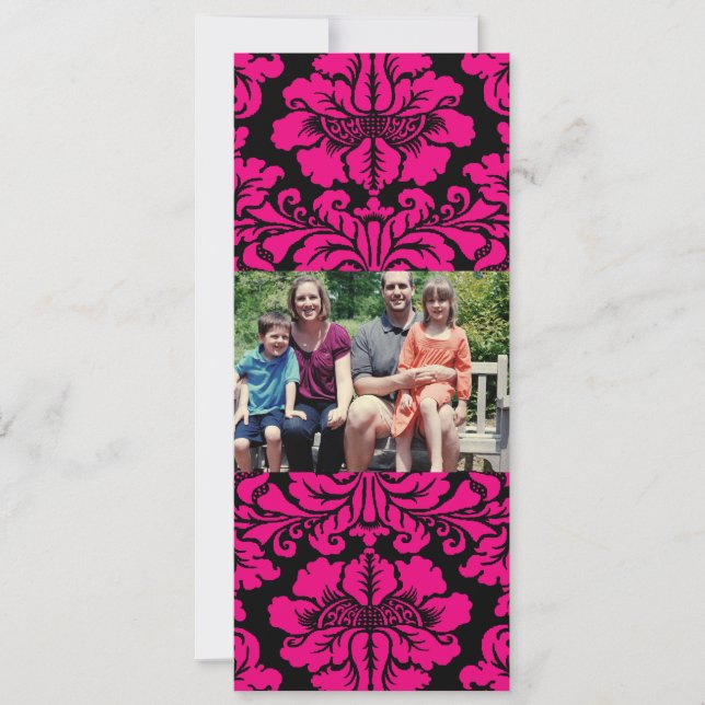 Tarjeta de Navidades de fotografía familiar 4x9 (Anverso)