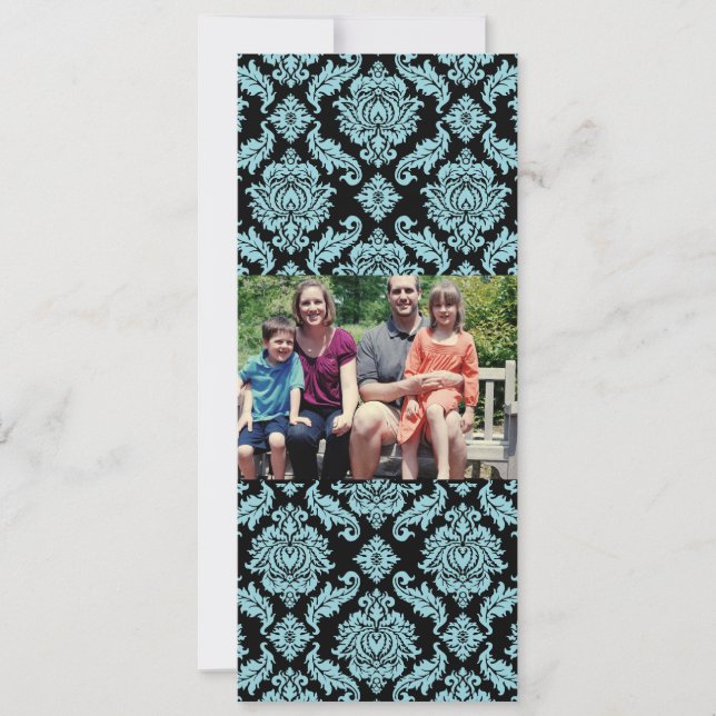 Tarjeta de Navidades de fotografía familiar 4x9 (Anverso)