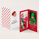 Tarjeta de Navidades de fotografía familiar de San<br><div class="desc">Papá Noel,  tarjetas de Navidades de fotografía familiar de The Business Card Store. Estas tarjetas son una alternativa inteligente y más barata a tus tarjetas Navidades promedio porque son mucho más pequeñas y no tienen sobres. Simplemente dáselos a tu familia y amigos esta temporada de vacaciones.</div>
