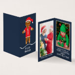 Tarjeta de Navidades de fotografía familiar Ginger<br><div class="desc">Gingerbread Santa,  tarjetas de Navidades de fotografía familiares de The Business Card Store. Estas tarjetas son una alternativa inteligente y más barata a tus tarjetas Navidades promedio porque son mucho más pequeñas y no tienen sobres. Simplemente dáselos a tu familia y amigos esta temporada de vacaciones.</div>