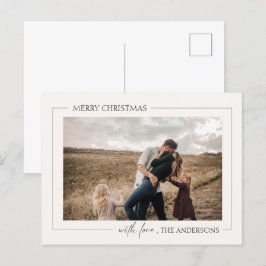Tarjeta de Navidades de fotografía familiar modern