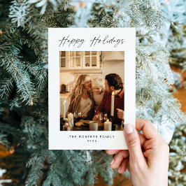 Tarjeta de Navidades de fotografía familiar modern