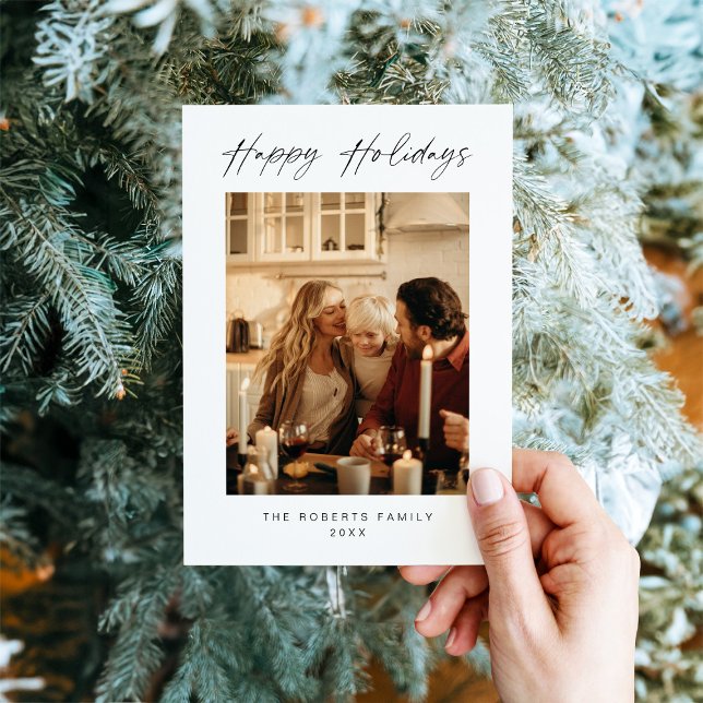 Tarjeta de Navidades de fotografía familiar modern (Subido por el creador)