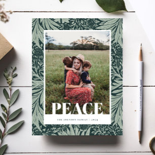 Tarjeta de Navidades de fotografía floral de la ép