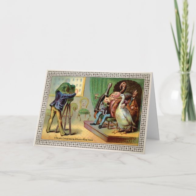 Tarjeta de Navidades de fotografía impar de Victor (Anverso)