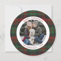 Tarjeta de Navidades de fotografía individual con 